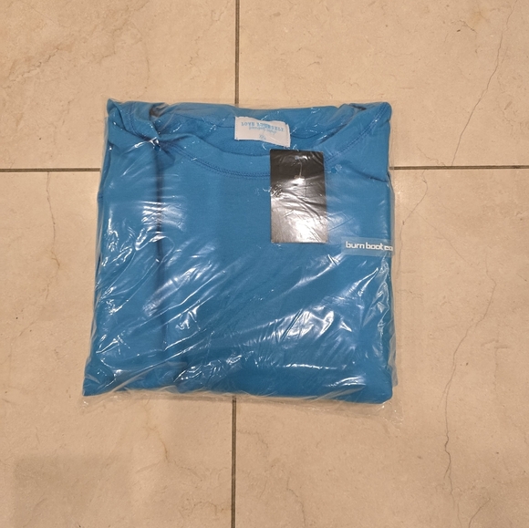 Burn Boot Camp Long Sleeve French Terry Pullover, New, Blue - Picture 3 of 3